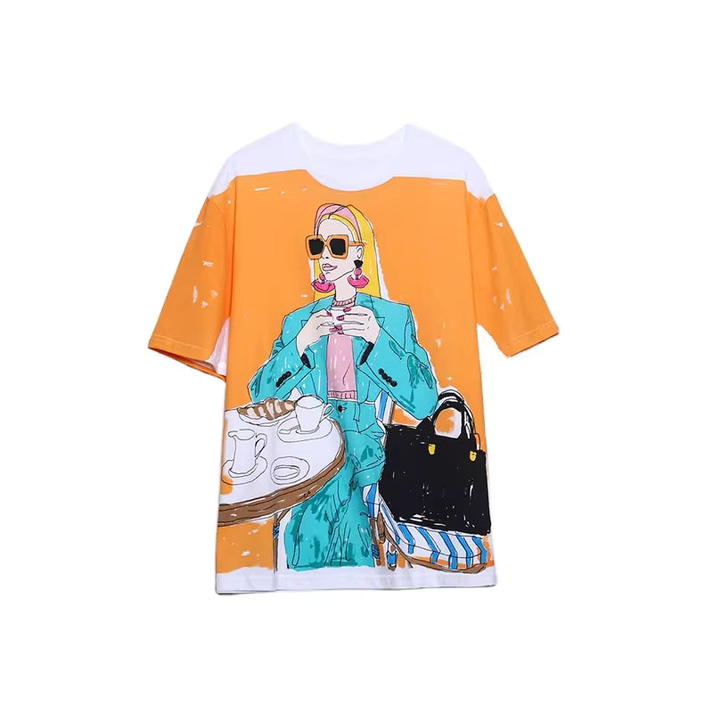 Girl Printed Short Sleeved T-shirt