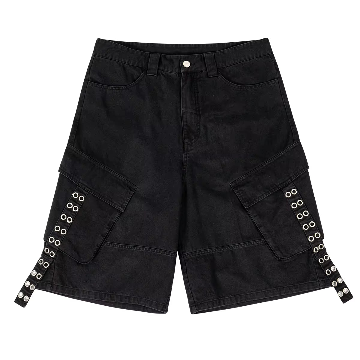 Cotton Multi-Pocket Denim Shorts