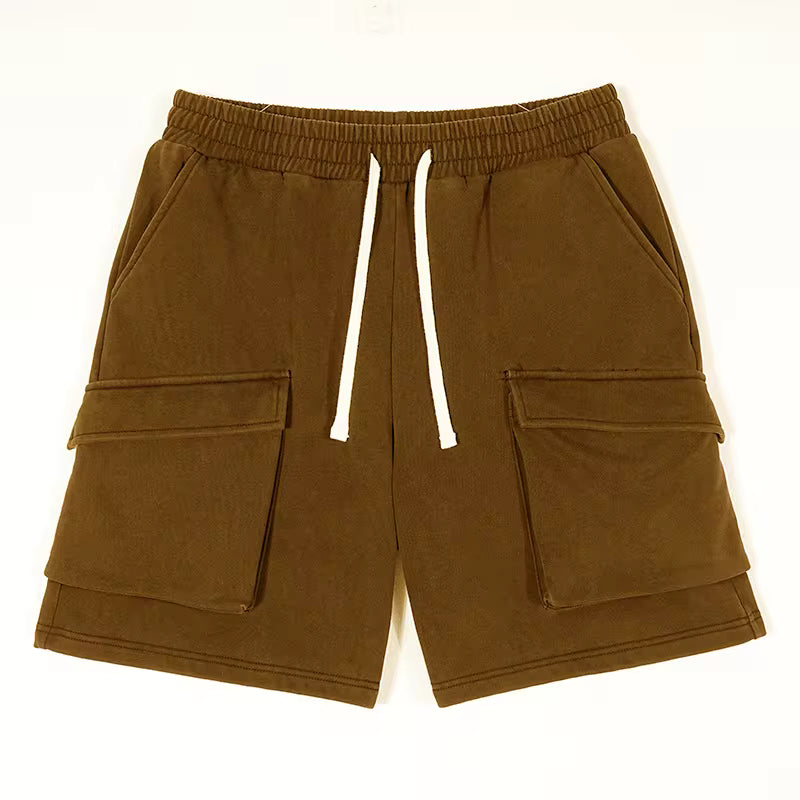 Summer Cotton Acid Wash Shorts