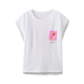 T-shirt imprimé sans manches à col rond