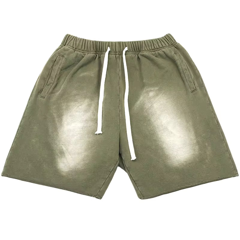 Cotton Washed Faded Shorts