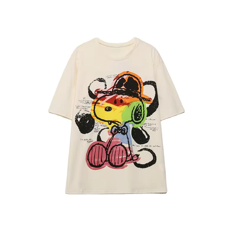 T-shirt col rond à manches courtes