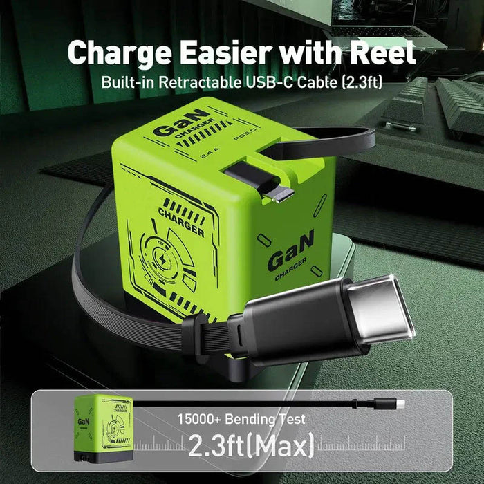 GaNPro 120W Retractable Fast Charger Cube